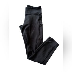 Ivivva Black Mesh Om Full Length Leggings - Size Girls Large (14)